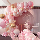 Triogift Dusty Rose Pink Balloon Arch Wedding Engagement Decoration Neutral Boho Nude Ballon Garland Kit Baby Shower Birthday Party Decor