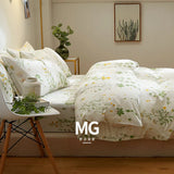 Triogift Cotton Four-Piece Student Dormitory Three-Piece Small Floral Bed Sheet Quilt Cover Pillowcase Double Nordic Style Fresh Bedding