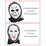 Triogift Halloween Creepy Devil Mask Screaming Terror Scary Ghost Face Head Mask Horror Squealing Grimace Mask Cosplay Party Costume Prop