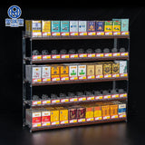 Triogift  5 Packs Cigarette Display Cabinet with Pusher Aluminium Automatic Pusher Racks Supermarket Smoke Tobacco Stand Display Holder