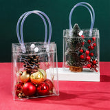 Triogift 4pcs Transparent Tote bag Christmas Party Gifts Bag Wedding Birthday Party Decoration Candy Bags Kids Birthday Packing Bag