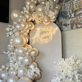 Triogift Pearl Balloons for Wedding White Sand Pearl White Ballons 5/10/12inch Round Balloon Engagement Anniversary Bridal Shower Globos