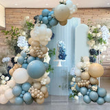 Triogift Blue Gold Balloon Garland Arch Kit Birthday Party Decor Foil Latex Ballon Wedding Birthday Party Baby Shower Kids Baloon