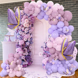 Triogift Macaron Pink Purple Butterfly Balloons Garland Arch Kit Butterfly Birthday Party Decor Kids Baby Shower Wedding Decor Globos