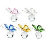 Triogift  Small Gift Creative Home Counter Decoration Crystal Crafts Three-dimensional Butterfly Home Decoration