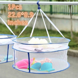 Triogift Detachable Double-layer Clothes Basket Tiled Drying Underwear Socks Net Bag Clothes Basket Clothes Drying Net