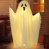 Triogift 85CM /165CM Outdoor Halloween LED Decoration for Front Porch Patio Spooky Easy to Assemble Halloween Ghosts