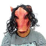 Triogift  Funny Halloween Scary Pig Head Mask Cosplay Party Horrible Animal Masks Horror Adult Costume Fancy Dress Accessories