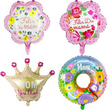 Triogift  Mother's Day Decorations Balloons I Love You Mom Happy Mother's Day Aluminum Film Balloons Mothers Gifts