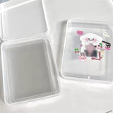 Triogift INS Transparent Kpop Photocard Holder Storage Box Flip Storage Box Classification Small Card Organizer Storage Case Stationery