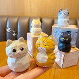 Triogift Resin Cat Figurines Home Desktop Decoration Ragdoll Ocelot Orange Cat Standing Pendant Living Room Children Bedroom Decor