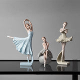 Triogift Nordic Creative Elegant Ballet Girl Ornaments, Living Room, Bedroom Desk Furnishings, Friend Gift, Resin Dancer Decoration