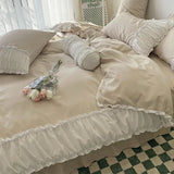 Triogift  Korean Princess Style Summer Bedding Set Simple Quilt Set