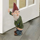 Triogift Creative Urinating Gnome Statue Resin Crafts White Bearded Old Man Dwarf Sculpture Christmas Garden Courtyard Decoration