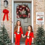 Triogift  40cm Red Truck Christmas Wreath Fall Wreath for Front Door Decorations for Farmhouse Autumns Harvest Halloween Thanksgiving