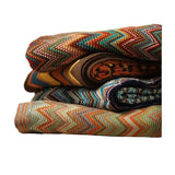 Triogift Bohemian Blanket Woven Line With TasselsBlanket Sofa Towel Knitted Thickened Warm Pad Mat Boho Throw Travel Bedspread