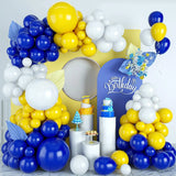 Triogift 50PC Blue Yellow White Valentine's Day Balloons Latex Balloons Party Decoration Wedding Baby Shower Party Supplies Gender Reveal