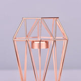 Triogift Nordic Light Luxury Candle Holder Golden Iron Candle Holder Rose Gold European Romantic Candle Cup Table Decoration