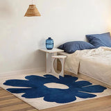 Triogift Klein Blue Large Area Living Room Carpet Comfortable Soft Bedroom Rug Fluffy Modern Home Decoration Aesthetics Coffee Table Rugs