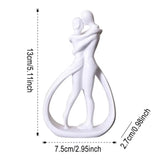 Triogift Modern Couple Embrace Statue