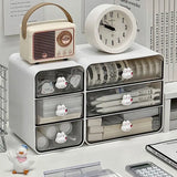 Triogift Desktop Organizer Drawer Box Desk Pen Holder Hair Accessories Storage Shelf Cosmetic Stationery Storage Box Home School Office