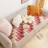 Triogift Hot Selling Retro Pastoral Style New Pure Cotton Mantou Sofa Cushion Colored Anti Slip Thick Anti Cat Scratch