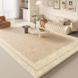 Triogift  French Cream Living Room Decoration Carpet Home Bedroom Bedside Large Plush Rug Modern Study Room Cloakroom Soft Non-slip Rugs