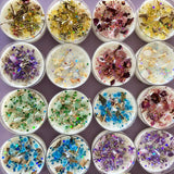 Triogift Mini Crystal Flower Tealight Candle Herbs Energy Candles with Crystals for Spells Guest Gift Scented Candle Wholesale