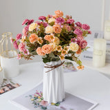 Triogift  Artificial Flower for Home Decoration Rose Flower Bedroom Table Decoration Artificial Flowers Fake Plants Wedding Decor Gifts