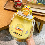 Triogift  -  Cute Water Bottle For Girl Kid Large Capacity Mug Outdoor Sport Drinking Kettle Portable Kawaii Bear Cup 1.3L Tumbler With Straw