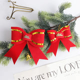 Triogift Christmas Bow Red Velvet Bow Christmas Tree Toppers Ornament Large Wreath Bows Door Wall Decor New Year Xmas Party Decoration