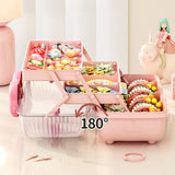 Triogift Multi-layer Girls' Hair Accessories Storage Box Hairpin Organizer Large Capacity Jewelry Case Head Rope Headband Display Rack