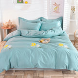 Triogift  High Quality Cotton Bedding Set Duvet Cover with Pillowcases Breathable Sweat-wicking Plenty of Sizes Available