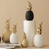 Triogift Nordic Light Luxury Pineapple Decoration,Golden Fruit Shape Living Room Porch Home Decoration Figurines Gift Wedding Props