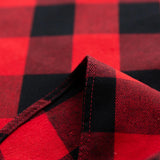 Triogift Plaid Table Cloth American Red Black Check Party Decoration Hotel Restaurant Party Round Table Towel Placemat Spot