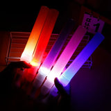 Triogift  Glow Sticks LED Fluorescent Rod Cylinder Plastic Colorful Flashing Stick Cheer Tube Dark Light Birthday Wedding Party Supplies