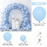 Triogift 112pcs Retro White Sand Balloon Pink Coffee Blue Ballon Birthday Party Decoration Baby Shower Globos Wedding Decor