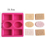 Triogift 6 Holes 3D Candle Mold Silicone Soap Mold Soap Making Moulds Supplies Candle Form Resin Craft Home Decor