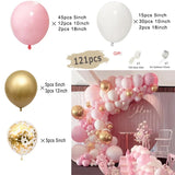 Triogift Boho Dusty Retro Pink Balloons Garland Arch Kit Bride Wedding Birthday Party Decoration Girls Baby Shower Rose Gold Ballon Chain