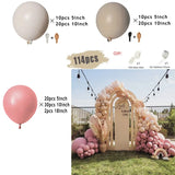 Triogift Boho Dusty Retro Pink Balloons Garland Arch Kit Bride Wedding Birthday Party Decoration Girls Baby Shower Rose Gold Ballon Chain