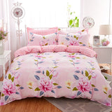 Triogift 100% Cotton Bedding Set Duvet Cover Pillowcases Breathable Skin-friendly Freshing Floral Style 16 Sizes