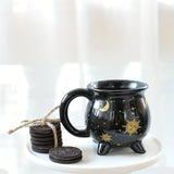 Triogift  -  1pc Son Moon Stars Coffee Mug 350ml/11.8oz Divination Brew Shaped Ceramic Coffee Cup Christmas Holiday Gifts Family Unique Gifts