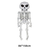 Triogift Halloween Balloons Inflatable Ghost Tree Pumpkin Terror Blood Eyes Skeleton men Spider Halloween Foil Balloons Party Decorations