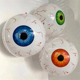 Triogift 3Pcs 22inch Halloween Eyeball Decorations Balloons Scary Plastic Balloon Props Bloodshot Eyeballs Indoor Garden Halloween Decors