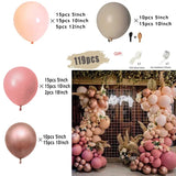 Triogift Boho Dusty Retro Pink Balloons Garland Arch Kit Bride Wedding Birthday Party Decoration Girls Baby Shower Rose Gold Ballon Chain