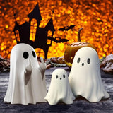 Triogift Halloween Middle Finger Ghost Decoration Cute Ghost Statue For Home Fireplace Decor Smooth Body Enhance Festive Atmosphere