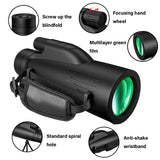 Triogift 5000M Powerful Monocular 12x50 Night View Monocular Long Reach Portable Telescope High Magnification Professional