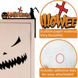 Triogift Halloween Door Frame Decoration,Bats,Pumpkins,Spider Webs,Door and Window Corner Stickers, Halloween Home Decoration