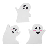 Triogift 3pcs /set Wooden Ghost Tiered Tray Halloween Decor Wooden Table Sign For Halloween Party Home Decor