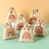 Triogift Rainbow Candy Bags Wedding Party Happy Birthday Party Decoration Gifts Bag Jewelry Hessian Sack Pouches Packing Bags